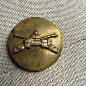 US Military Collar Pin Armored Cavalry Insignia Vintage
